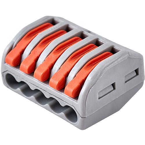 Клемма соединительная 5-контактная Elеctrodeel ED 222-415, сечение 0,08-4,0 мм2, 32А/400В (упаковка 50 штук) фото 1