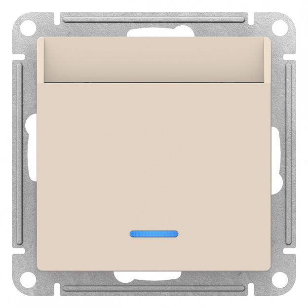 Выключатель карточный, мех, БЕЖЕВЫЙ фото 1