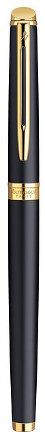 Ручка перьев. Waterman Hemisphere (CWS0920710) Matte Black GT F сталь нержавеющая подар.кор. фото 2