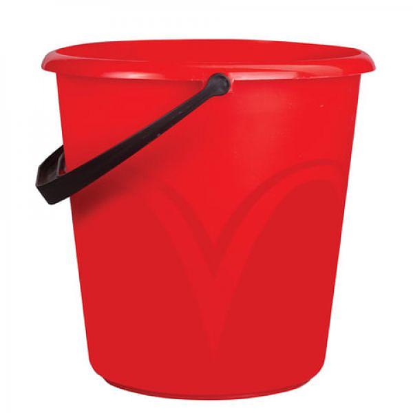 Ведро пластиковое 8 л, пищевое, с глянцевым узором, цвет красный, мерная шкала, ЛАЙМА, 603892 фото 1
