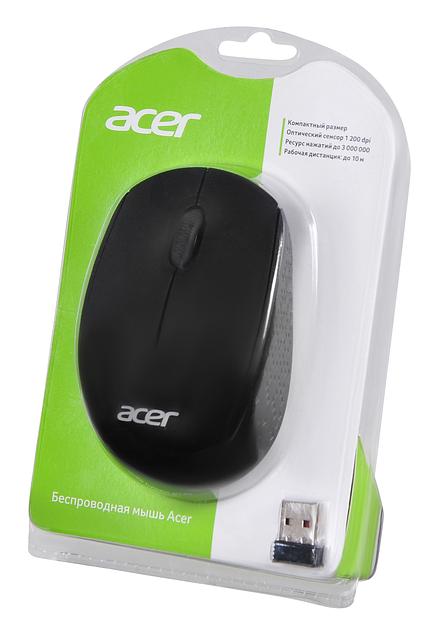 Мышь Acer OMR020 черный оптическая (1200dpi) беспроводная USB (2but) фото 8