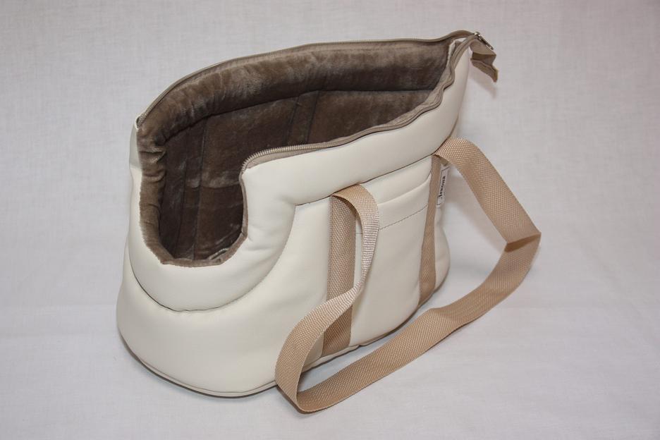 Сумка-переноска Пери (эко-кожа) №2 Крем-брюле для домашнего питомца ОПТ фото 4