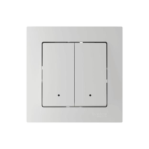 ATLASDESIGN SMART 2-кл. ВЫКЛЮЧАТЕЛЬ с подсв., Zigbee, сх.5, L+N, 10А, мех., БЕЛЫЙ фото 2