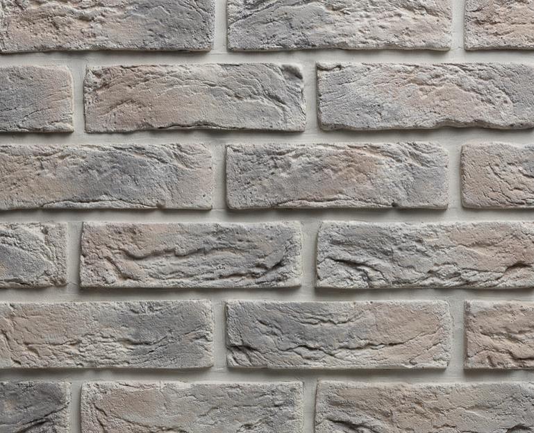Декоративный кирпич «Коктебель», цвет серый с высолами фото 1