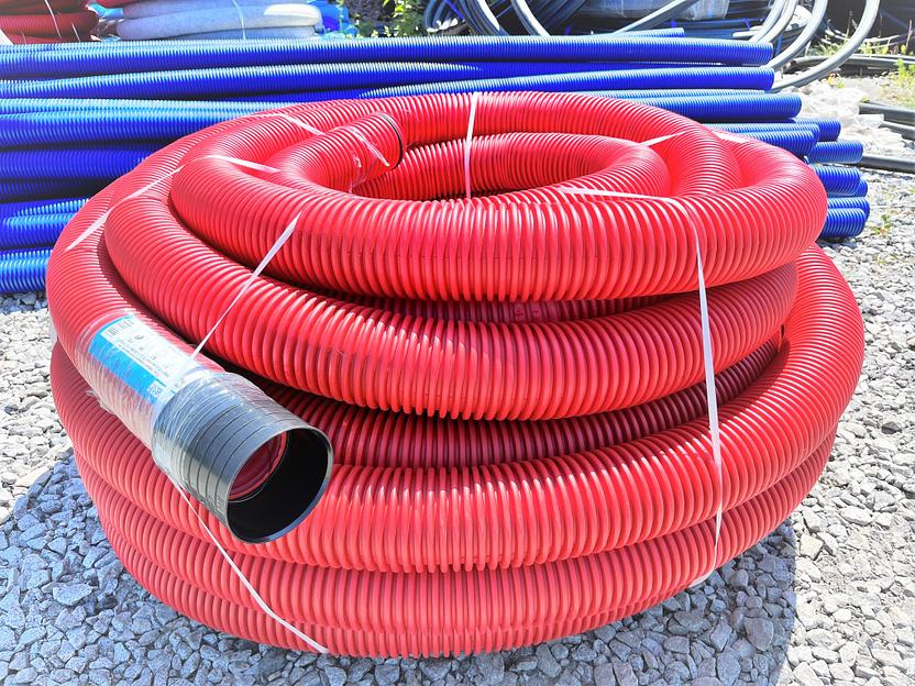 Труба ПНД 160 мм гофрированная двустенная бухта 50м фото 1