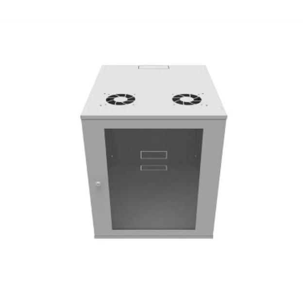 Шкаф телекоммуникационный настенный 12U, 523х600х599мм серия LITE (стеклянная дверь) фото 2