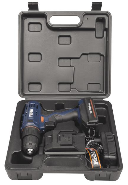 Дрель-шуруповерт Ferm CDM1120 аккум. патрон:быстрозажимной (кейс в комплекте) фото 2