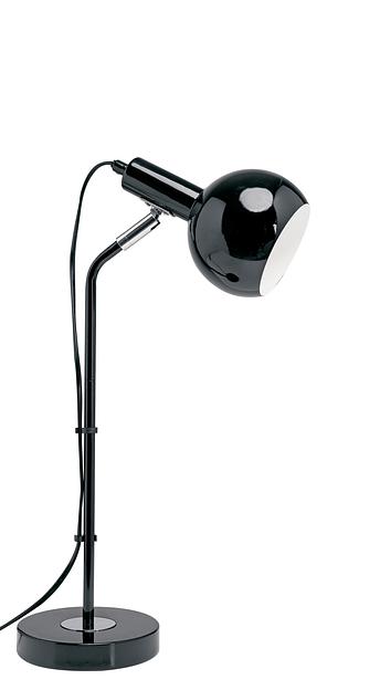 Светильник настольный 60W Цоколь Е14 Механический выключатель UML-B702 E14 BLACK Черный ТМ фото 1