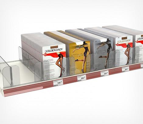 Разделитель пластиковый высотой 120 мм с широким ограничителем 120 мм DIV120-BTW120 длина 285-485 мм фото 1