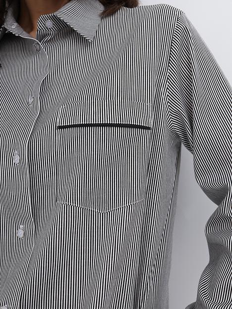 Пижама женская из хлопка с брюками и рубашкой «Черно-белая», опт фото 3