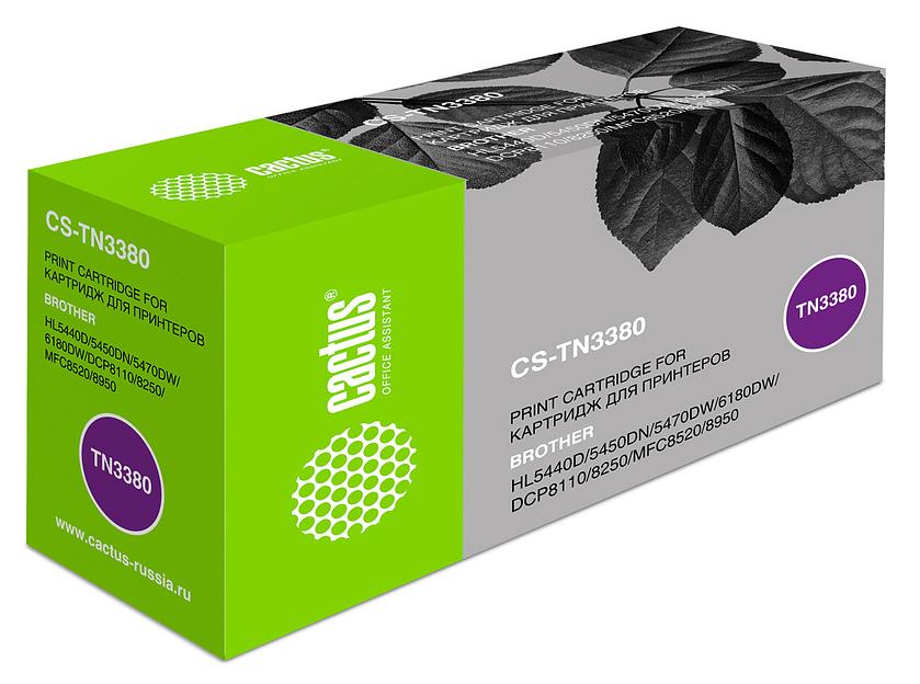 Картридж лазерный Cactus CS-TN3380 TN-3380 черный (8000стр.) для Brother HL-5440D/5450DN/5470DW/6180DW/DCP8110/8250/MFC-8520/8950 фото 1