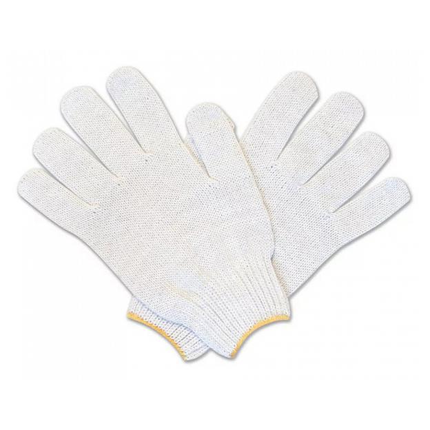 Перчатки 4 нити х/б 10 класс белые ОПТ фото 1