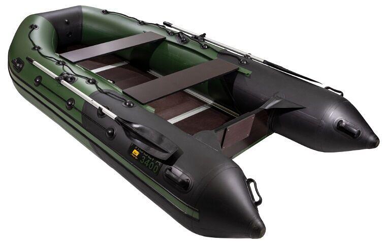 Лодка Ривьера Максима 3400 СК, 3400*1720*460 мм., цвет: зеленый-черный фото 4