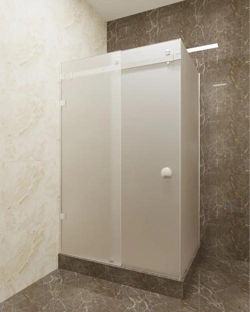 Душевое ограждение двустенное КазСтекло КС-120КО матовое белое фото 1