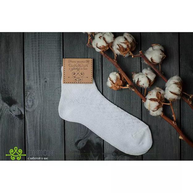 Носки Женские 10 пар укороченные «Спорт белые» ОПТ фото 3