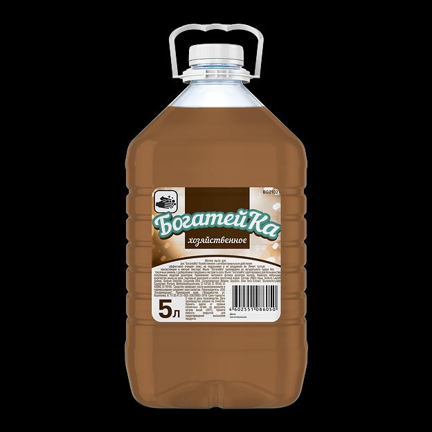 Мыло жидкое Богатейка (5л) Хозяйственное ОПТ фото 1