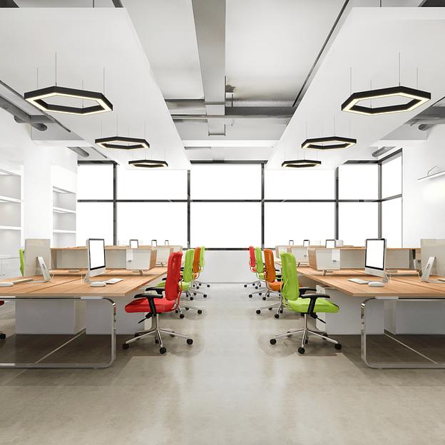 Светильник шестиугольный 530х610х50 54W фото 3