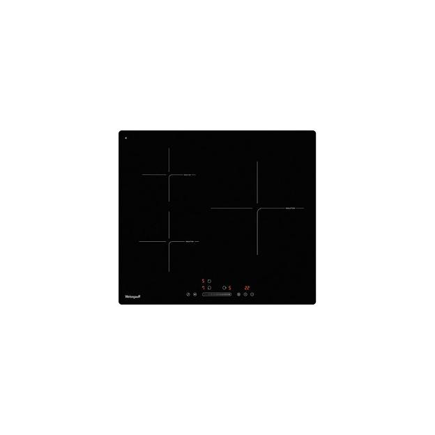 Индукционная варочная поверхность WEISSGAUFF HI 630 BSG, конфорок: 3 шт., стеклокерамика, независимая, черный фото 1
