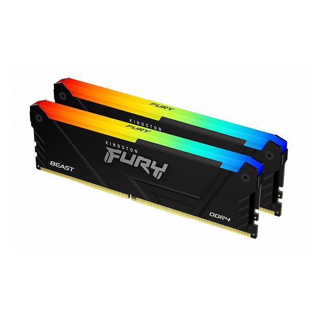 Модуль памяти Kingston Fury Beast RGB KF432C16BB2AK2/16 DDR4 DIMM 16Gb KIT фото 1