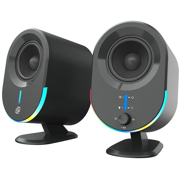 Колонки Оклик OK-303A 2.0 черный 20Вт BT фото 1