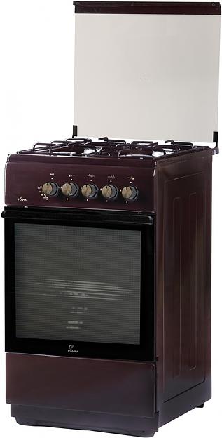 Плита Комбинированная Flama L FK 1412 B коричневый (стеклянная крышка) реш.сталь фото 1