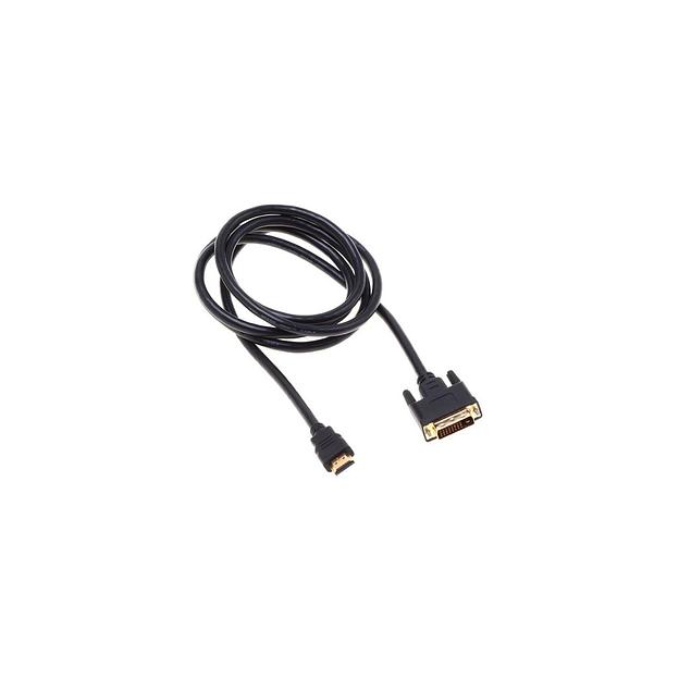 Кабель аудио-видео Buro HDMI (m) - DVI-D (Dual Link) (m), 1.8м, GOLD, черный [bhp ret hdmi_dvi18] фото 1
