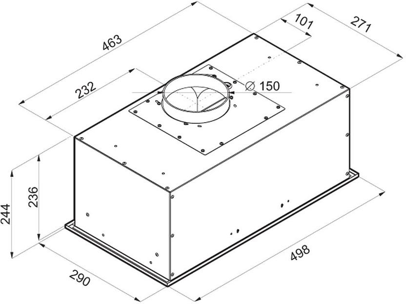Вытяжка встраиваемая Maunfeld Crosby Power 50 черный управление: кнопочное (1 мотор) фото 2