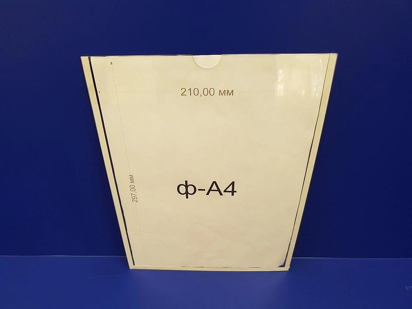 Карман для листочка из пластика Пэт плоский ф-а4(вертикальный) фото 3