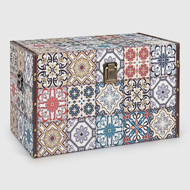 Сундук декор Grand forest пэчворк 60x37x38 см фото 1
