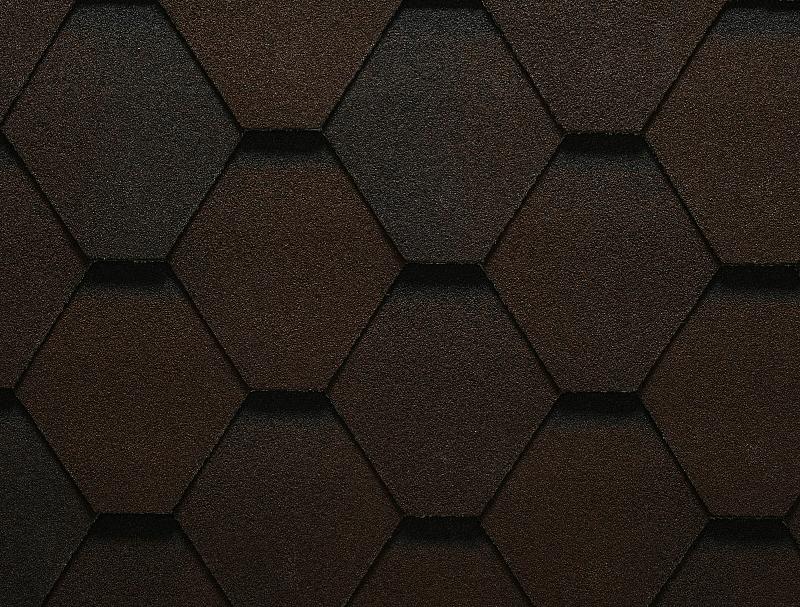 Гибкая черепица СБС «RUFLEX», цвет: тёмный шоколад, коллекция Сота фото 1