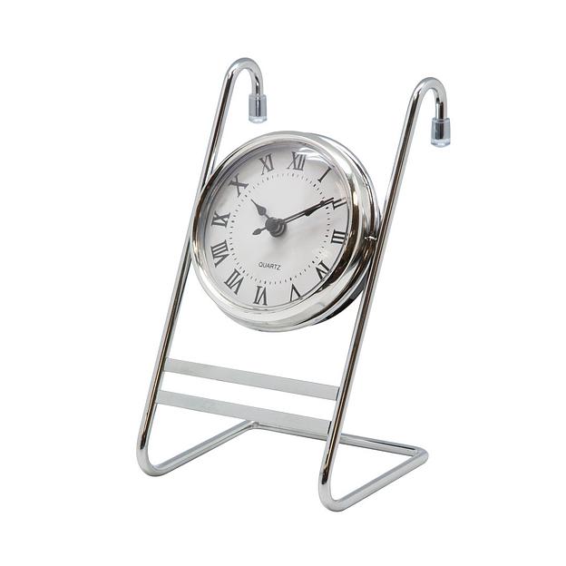 Часы на рейлинг (195x85x164мм), хром фото 1