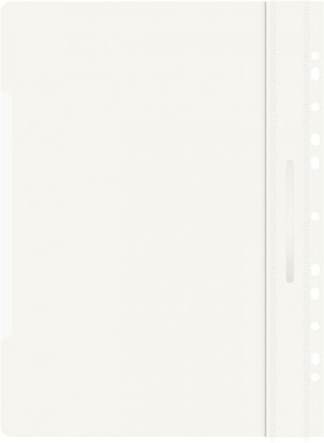 Папка-скоросшиватель Бюрократ PS-P20WH A4 прозрач.верх.лист боков.перф. пластик белый фото 3