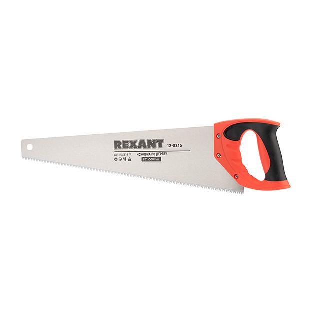 Rexant (12-8215) Ножовка по дереву Зубец 500мм, 7-8 TPI, каленый зуб 2D, двухкомпонентная рукоятка фото 1