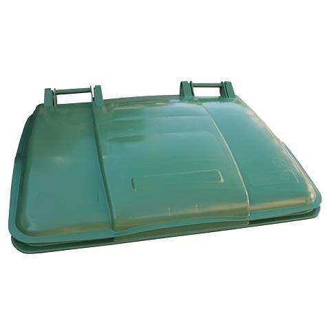 Крышка пластиковая для евроконтейнера 1100 л зеленая фото 1