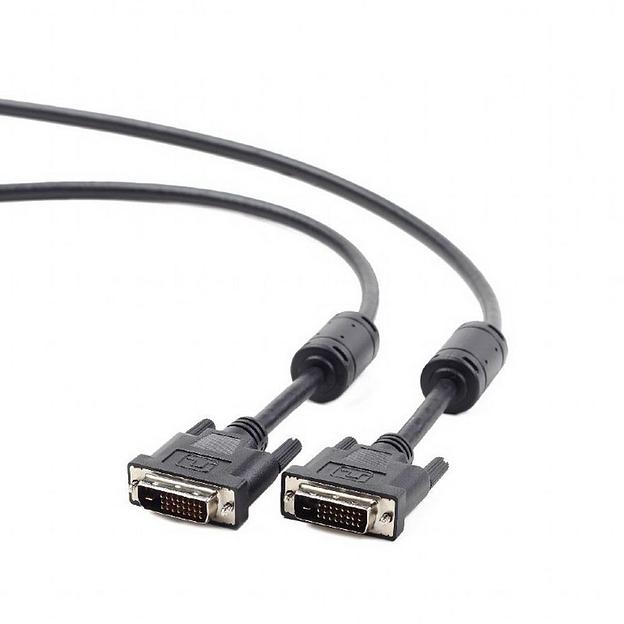 Кабель Cablexpert Кабель DVI-D dual link Cablexpert CC-DVI2-BK-6, 25M/25M, 1.8м, черный, экран, феррит.кольца, пакет {60} (081542) фото 1