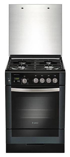 Плита Газовая Gefest ПГ 6300-03 0046 черный (стеклянная крышка) реш.чугун фото 1