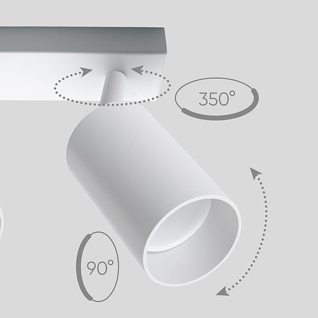 Светильник ДБО GU10 без лампы наклонный белый фото 2