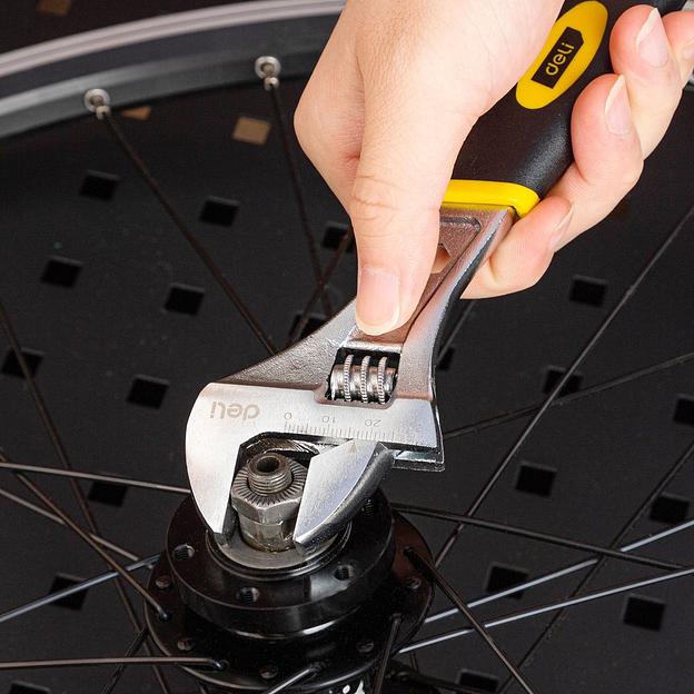 Ключи Deli Разводной ключ Deli DL30108 200мм, обрезиненная ручка, диапазон захвата 0-28мм фото 6