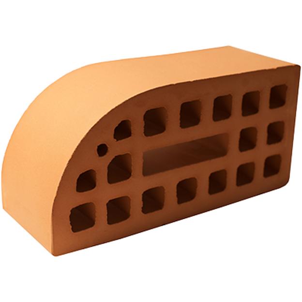 Кирпич керамический карнизный пустотелый утолщённый «Люкс» 250×120×88 мм выпуклый опт фото 2