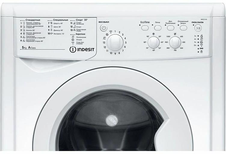 Стиральная машина Indesit IWSC 5105 CIS класс: A загр.фронтальная макс.:5кг белый фото 4