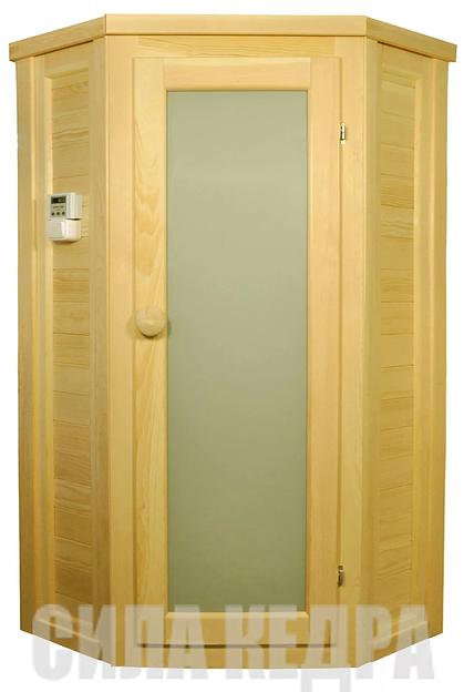Угловая двухместная ИК сауна с карбоновыми нагревателями фото 1