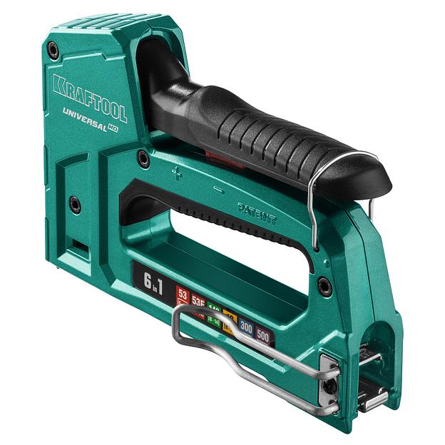 KRAFTOOL Universal-HD, 6-в-1: 53 (A/10/JT21) 23GA (6 - 14 мм)/140 (G/11/57) 20GA (8 - 14 мм)/13/53F/300/500, универсальный алюминиевый степлер (3188) фото 9