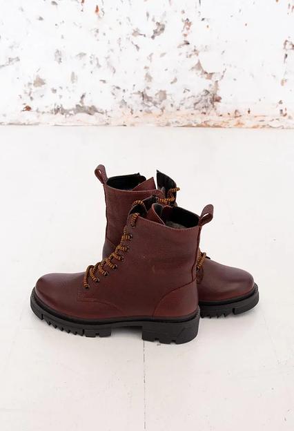 Ботинки зимние женские Onkei бордо кожа, арт.M1041-1N ОПТ фото 5