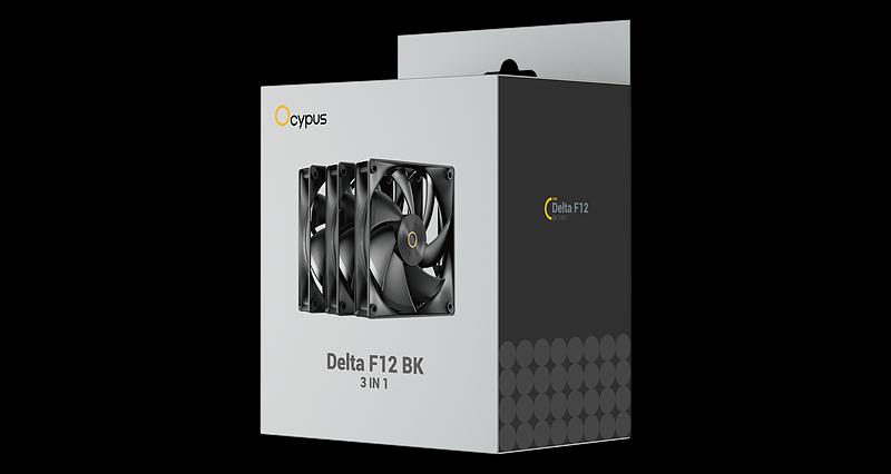 Вентилятор для корпуса Ocypus Delta F12 BK 3 IN 1, 120x120x25mm, 4-PIN PWM, 500-2000 RPM, 29 DBA MAX, HYDRO BEARING фото 6