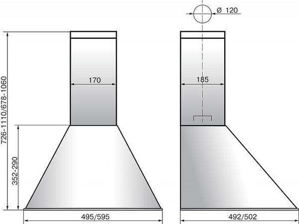 Вытяжка каминная Elikor DE6534WS белый/серебро управление: кнопочное (1 мотор) фото 3