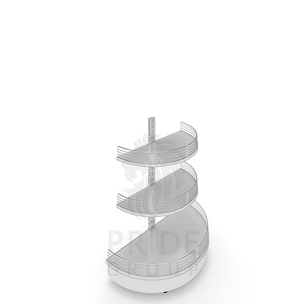 Стеллаж торцевой полукруглый 500x500x1550 фото 1