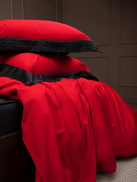 Комплект постельного белья из тенселя «Черный с красным», Опт фото 2