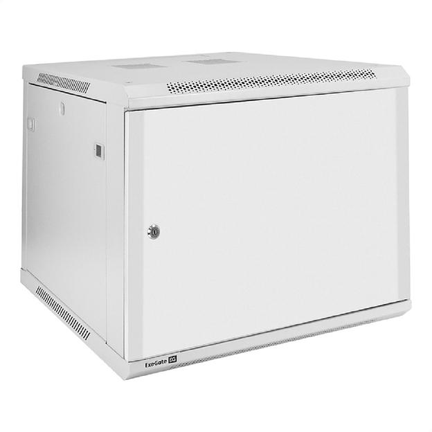 Exegate EX298614RUS Шкаф телекоммуникационный 19" настенный 9U ExeGate EC-WM-9U.600.M.GREY (19”, 9U, 600x600x500mm (ШхГхВ), передняя дверь металл, съемные боковые панели, пыле- и влагозащита IP23, све фото 1