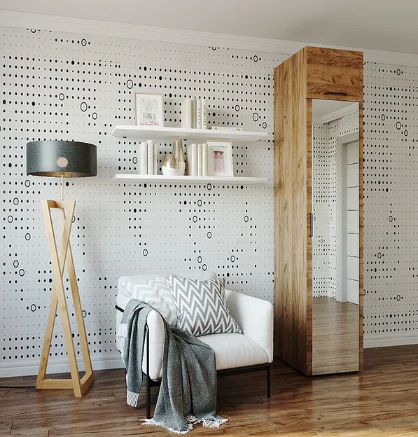 Шкаф распашной Sanvut 450х500х2325 мм с зеркалом ОПТ фото 2