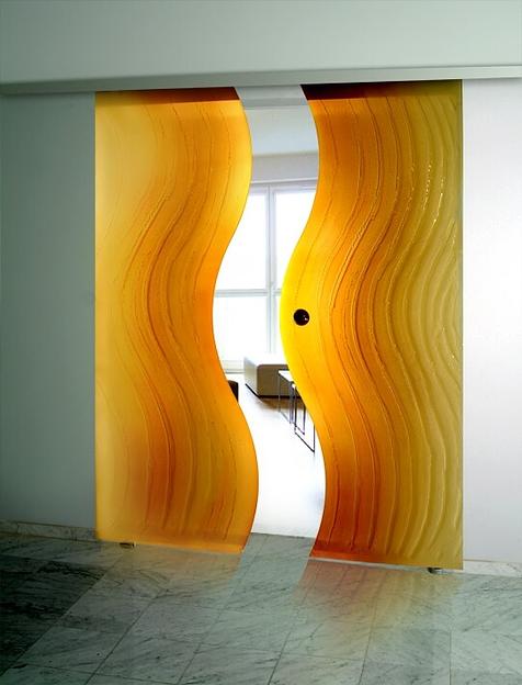 Раздвижная стеклянная дверь нестандартной конфигурации фото 1